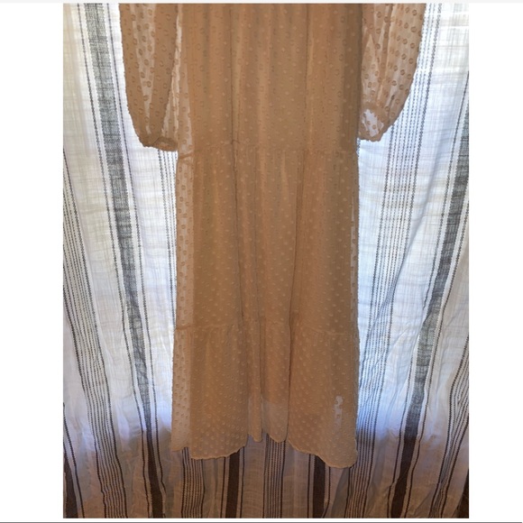 ***Sold***Cream Dotted Dress - Picture 3 of 6